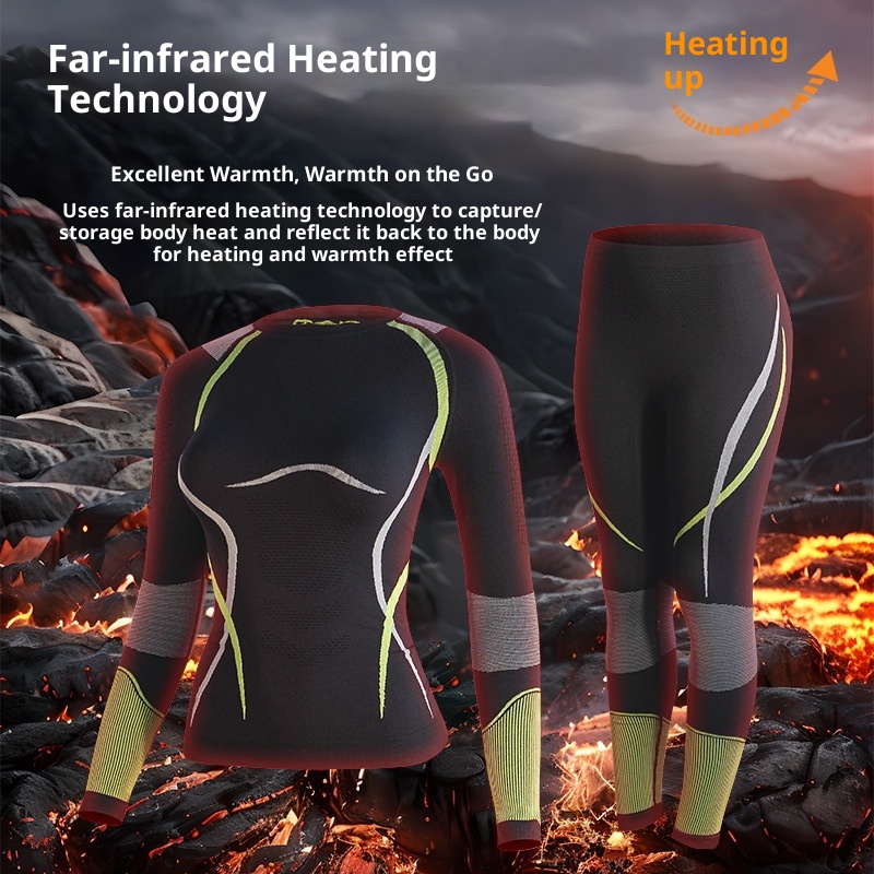 001 Set di biancheria intima termica a compressione per uomo e donna, per sport all'aria aperta, da sci, ad asciugatura rapida, autunno inverno_voghion.com