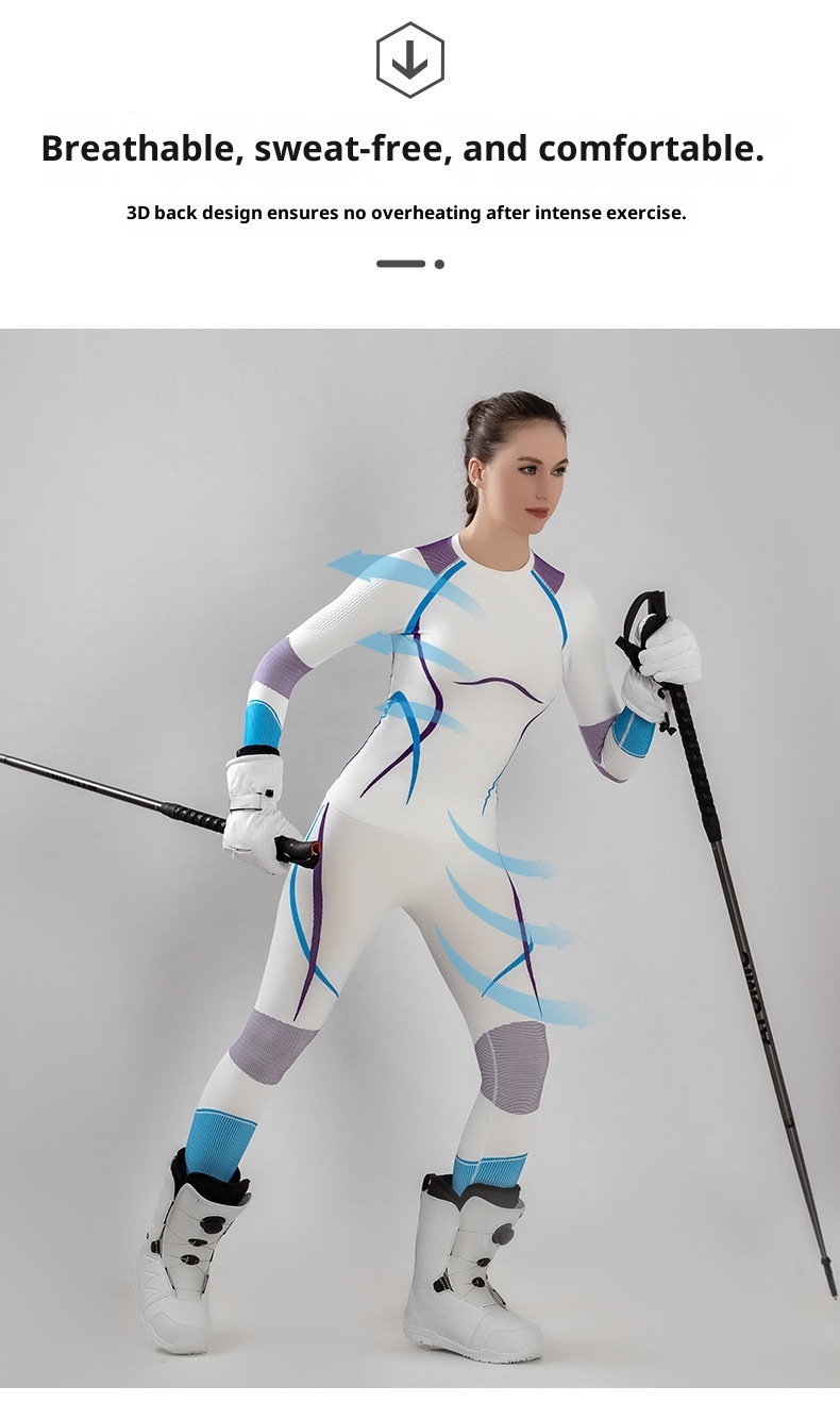 001 Outdoor Special Abbigliamento da sci a compressione ad asciugatura rapida per uomo e donna, autunno inverno, attillato, termico traspirante_voghion.com