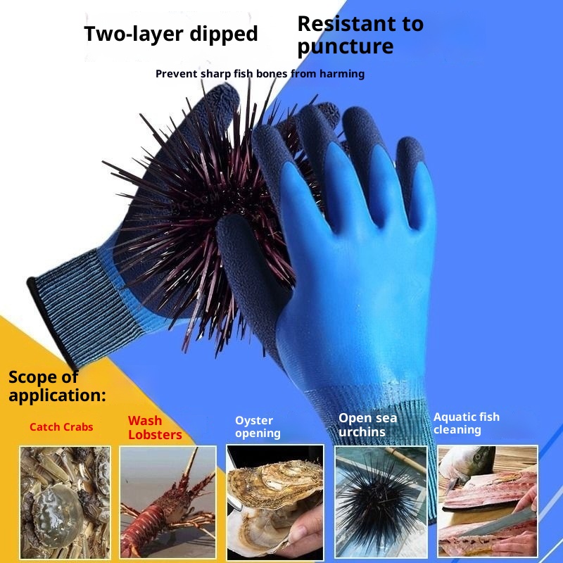 001 Guanti speciali per la ricerca di cibo in mare, guanti impermeabili e antiforatura per bambini, protezione del lavoro per adulti, resistenti al taglio,_voghion.com
