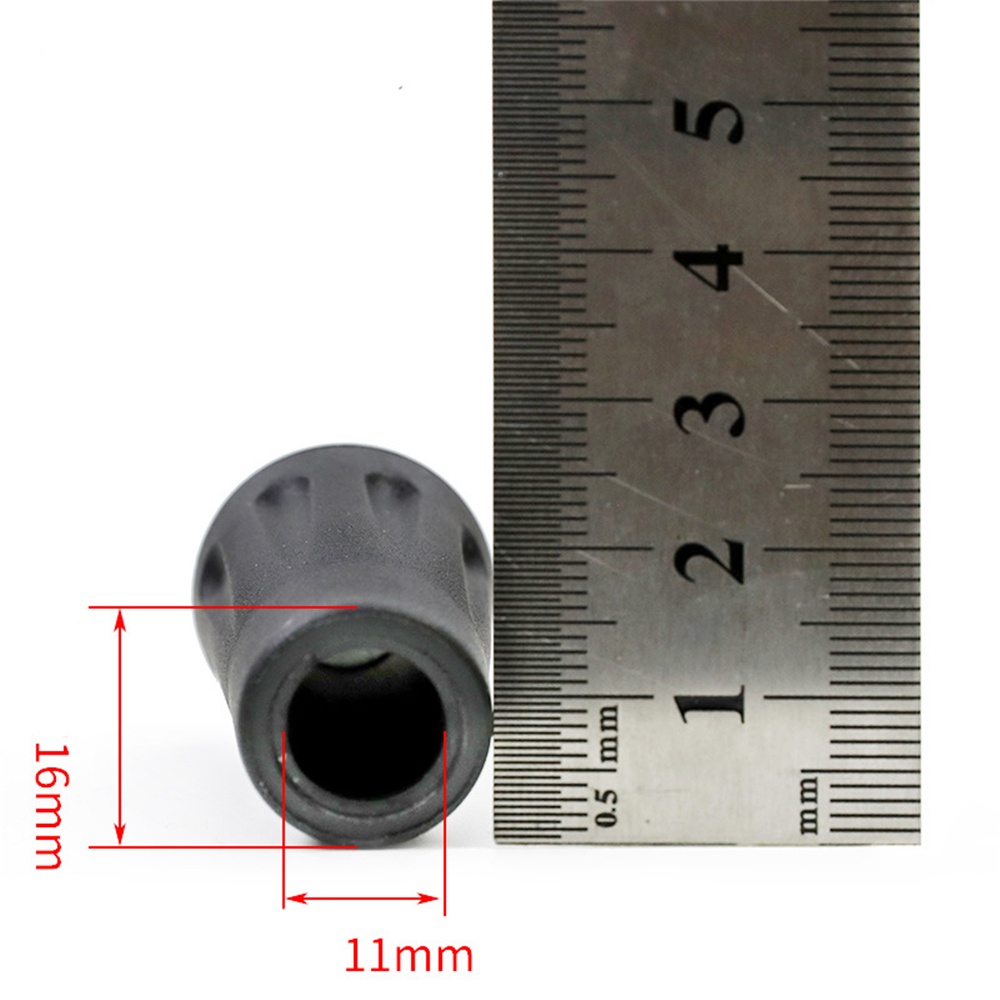 001 Manicotto in gomma antiscivolo per bastoni da trekking, assorbimento degli urti, punta resistente all'usura, copripiedi protettivo, accessori Cyliner_voghion.com
