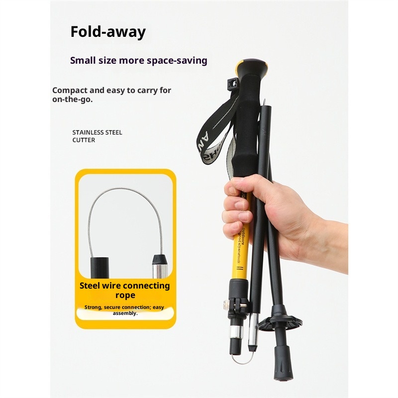 001 Bastoncini da trekking professionali da arrampicata pieghevoli per esterni in fibra di carbonio ultraleggeri telescopici per escursionismo antiscivolo_voghion.com