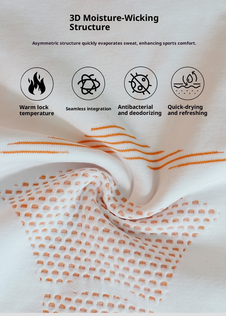 Camiseta de compresión de secado rápido 001 para esquí, unisex, transpirable, cálida y funcional. Ideal para deportes al aire libre._voghion.com