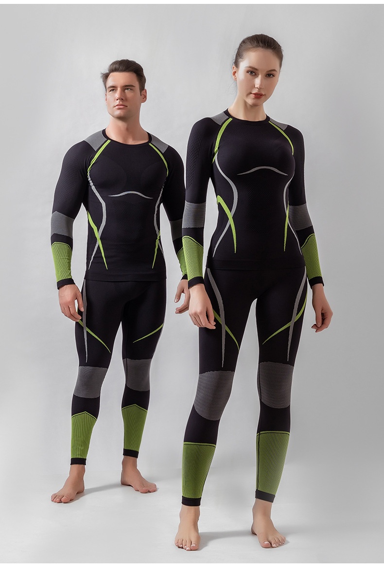 001 Outdoor Special Abbigliamento da sci a compressione ad asciugatura rapida per uomo e donna, autunno inverno, attillato, termico traspirante_voghion.com