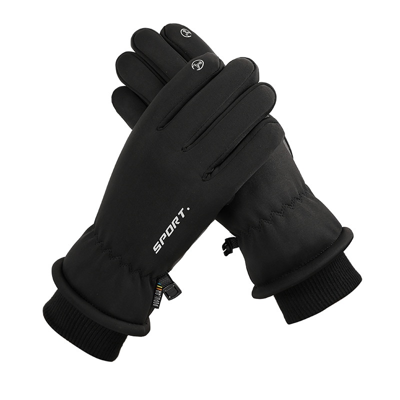 001 Herren-Winter-Skihandschuhe aus Baumwolle, kältebeständig, Touchscreen-kompatibel, fleecegefüttert, verdickt, wasserdicht, winddicht, warm, Damen_voghion.com