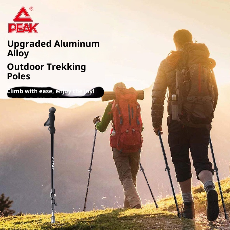 001 Peak Bastoncino da trekking 2 in 1 speciale per arrampicata ed escursionismo, bastone da passeggio telescopico in lega di alluminio con attacco a scatto_voghion.com