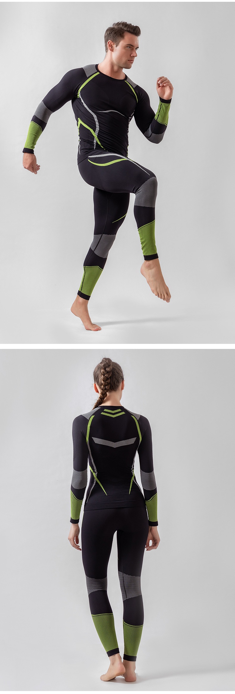 001 Outdoor Special Abbigliamento da sci a compressione ad asciugatura rapida per uomo e donna, autunno inverno, attillato, termico traspirante_voghion.com