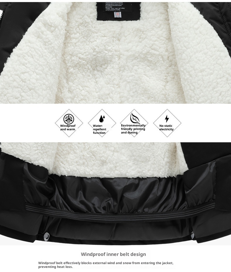 001 Completo da bambina per bambine, Pantaloni da sci per ragazzi, impermeabili e antivento, caldi e foderati in pile_voghion.com