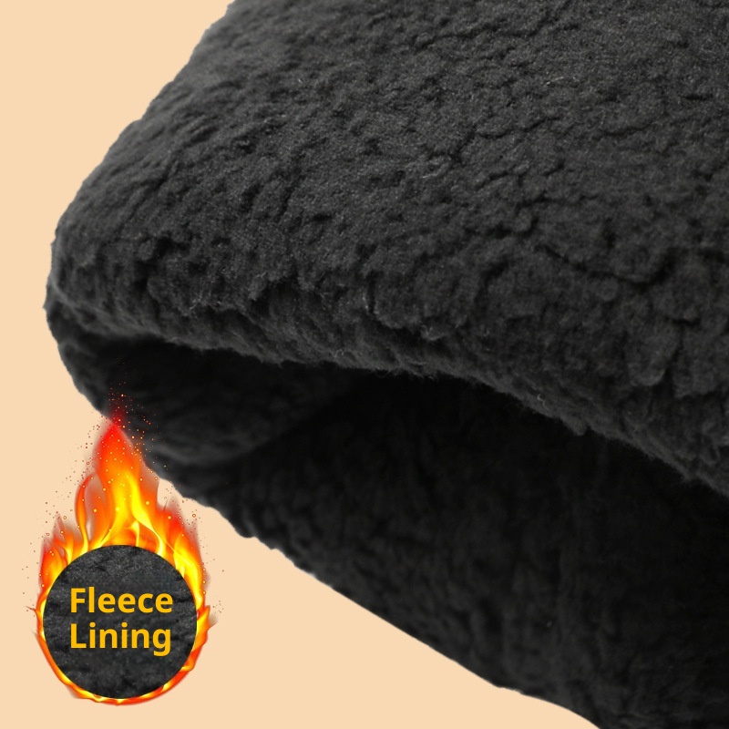 001 Pigskin Genuine Leather Ski Gloves For Men, Autumn And Winter Outdoor Riding Motorcycle Windproof Non-slip Fleece-lined_voghion.com