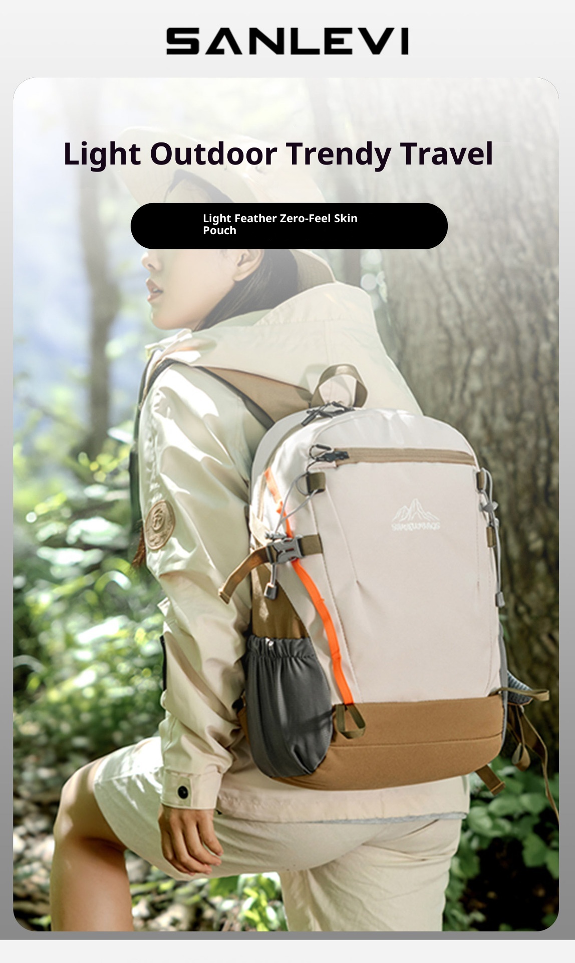 001 Outdoor-Wanderrucksack für Damen, wasserdicht, ultraleicht, klein (22 l), ideal zum Wandern und Bergsteigen, leichter Rucksack_voghion.com