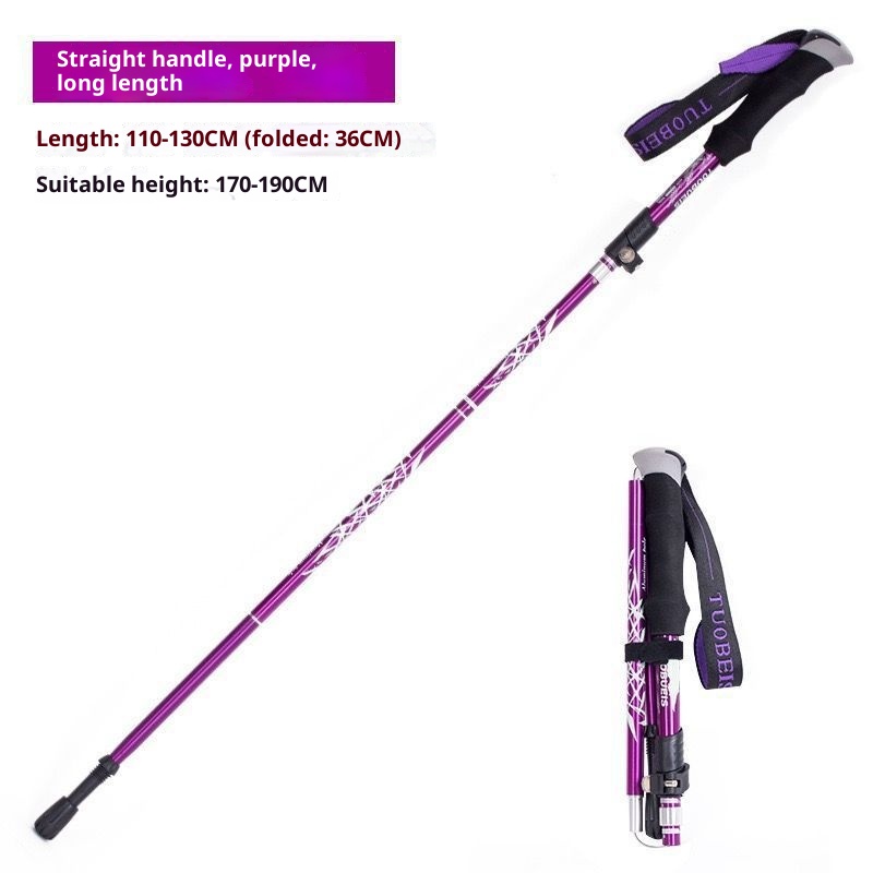001 Anti-Slip Folding Trekking Pole Elderly 4-Section Walking Stick Telescopic Aluminum Alloy Cane Wholesale Hot Sale_voghion.com