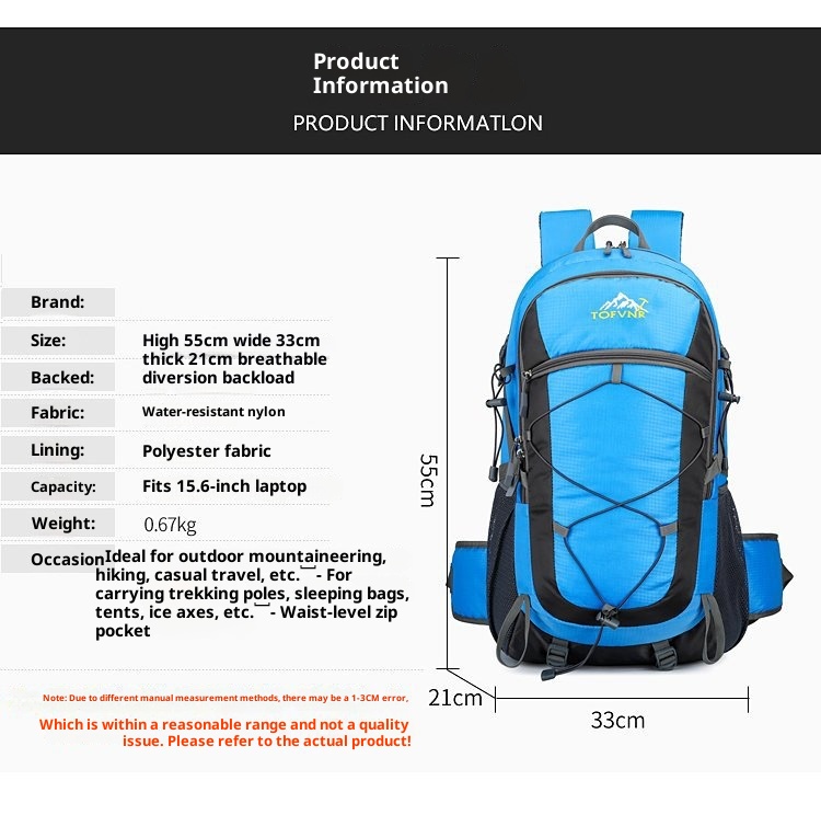 001 Hiking Trekking Dubbele Schouder 40L Outdoor Rugzak Nylon Lichtgewicht Waterdichte Multifunctionele Reistas_voghion.com