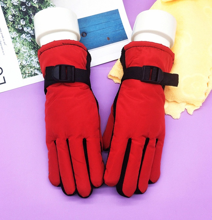 001 Thickened Ski Gloves For Women Winter Korean Version Cold-Proof Warm Cycling Cotton Fleece Student Electric Bike_voghion.com