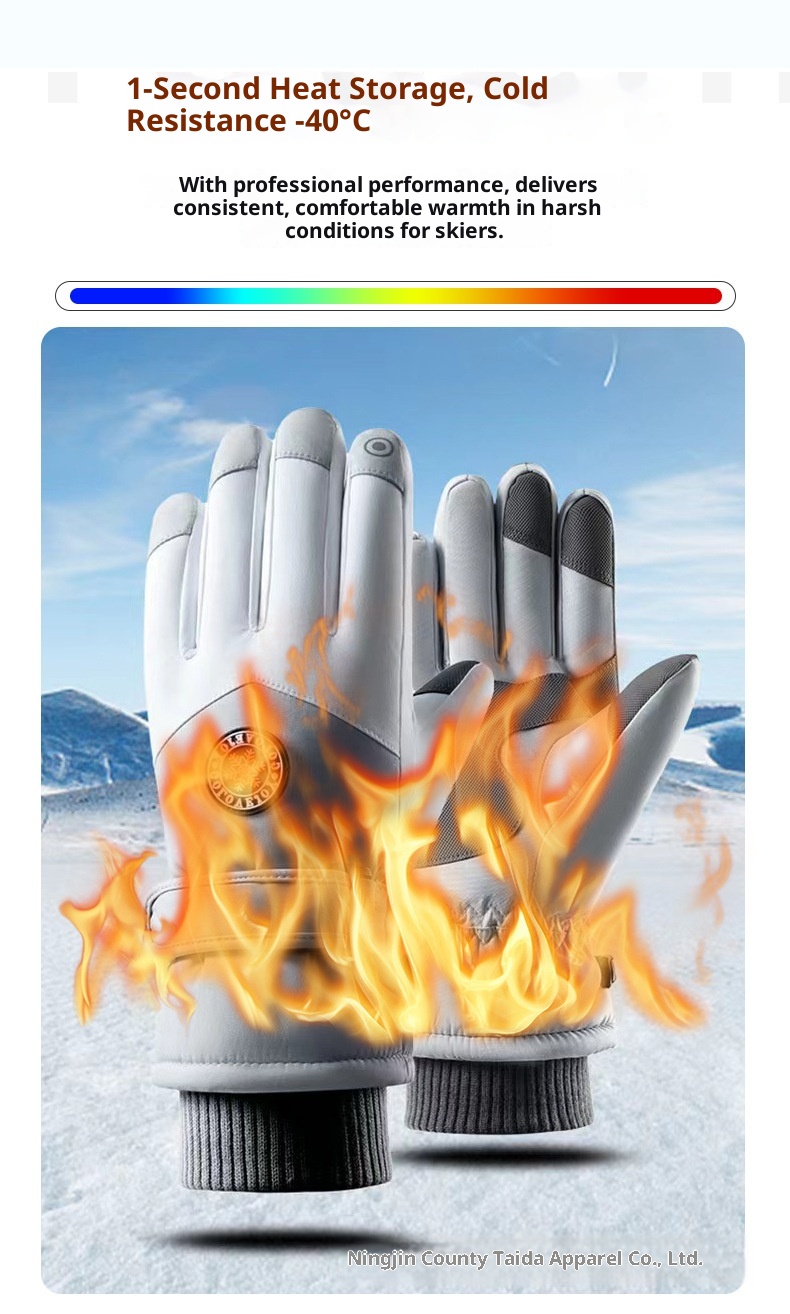 001 Toptan Açık Hava Bisikleti Polar Astarlı Kalınlaştırılmış Kayak Erkekler ve Kadınlar İçin Kışlık Dokunmatik Ekranlı Şık Spor Eldivenleri_voghion.com