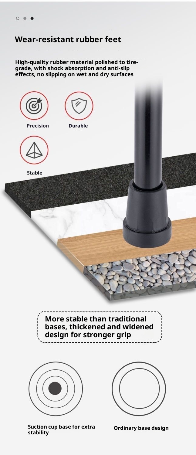 001 Unisex-Wanderstock aus Aluminiumlegierung, faltbar, rutschfest, für Senioren, für den Outdoor-Bereich_voghion.com