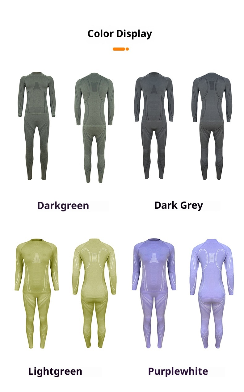 001 Outdoor-Bergsteiger-Unterwäscheset aus Merinowolle für Damen und Herren, schweißableitend, atmungsaktiv, sportlich-funktional, Ski_voghion.com