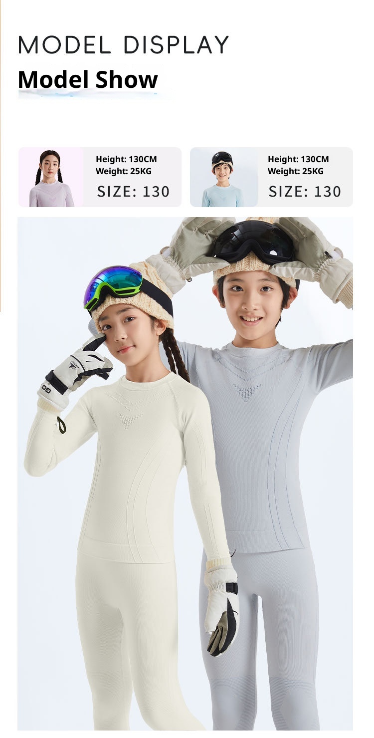 001 Children's Ski Quick-Dry Thermal Underwear For Boys And Girls Winter Snow Play Climbing Breathable Sleeve Long Pants_voghion.com