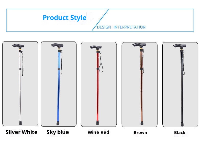 001 Ultraleichte, faltbare Trekkingstöcke, faltbare Wanderstöcke, ausziehbare, tragbare Reisestöcke aus ABS_voghion.com