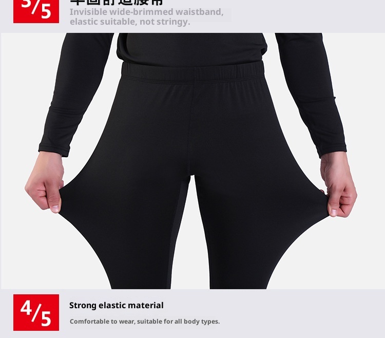 001 HEROBIKER Underwear Set Motorcycle Skiing Tight Long Johns Winter Men's Crew Neck Thermal Top_voghion.com