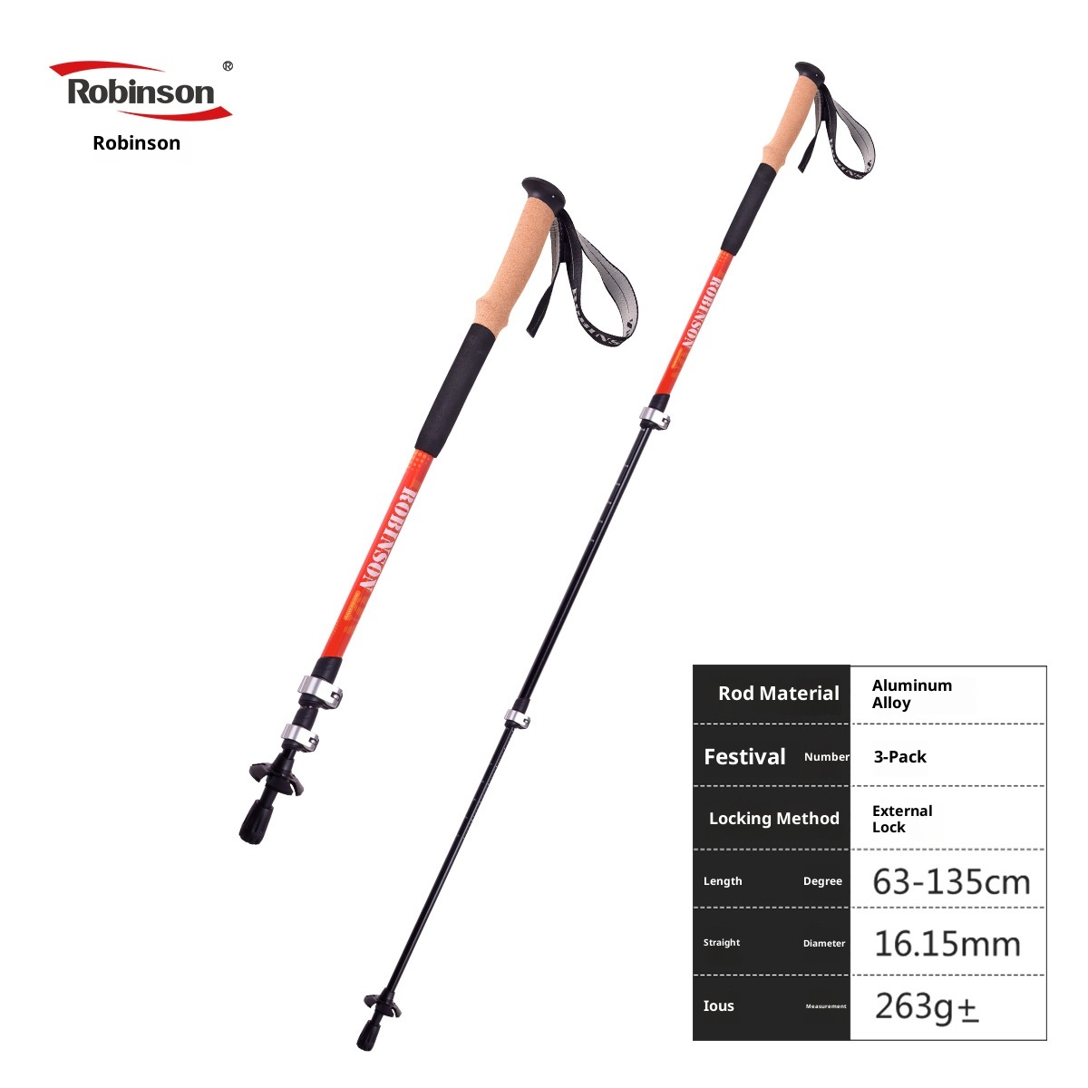 001 Robinson Dreiteiliges, ultraleichtes, tragbares Teleskop-Wanderzelt aus Aluminiumlegierung mit externem Schloss und für Outdoor-Sportarten wie Wandern und Spazierengehen_voghion.com