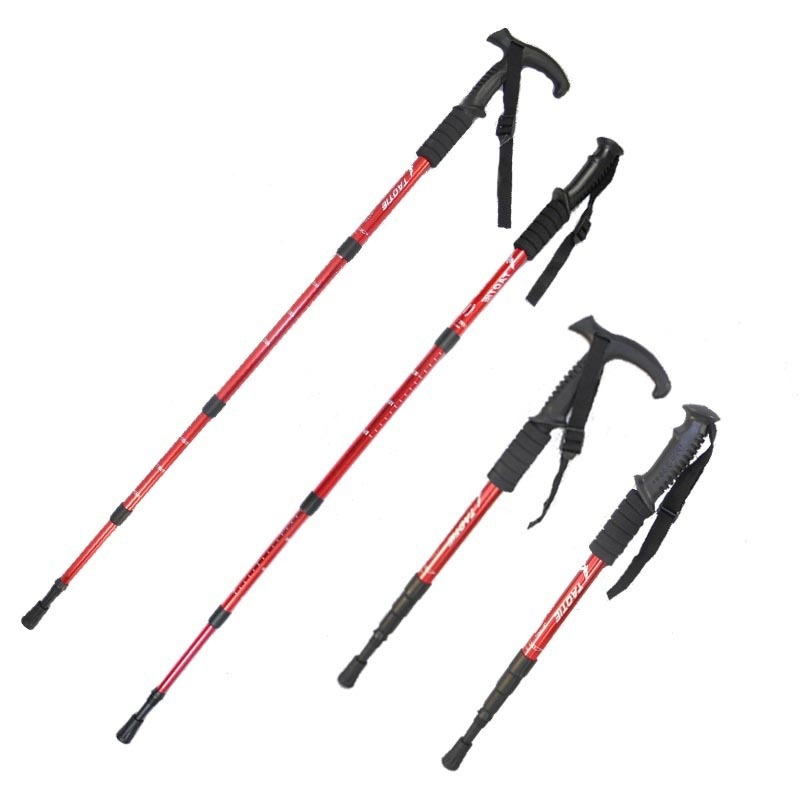 001 Trekking Pole Outdoor Multi-Functional Hiking Carbon Ultra-Light Telescopic Ultra-Short Three-Four Section Folding_voghion.com