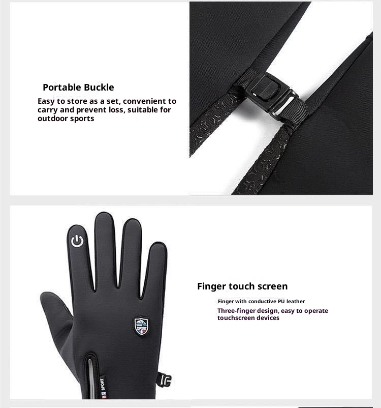 001 Guanti invernali caldi e antifreddo per sci, equitazione, ciclismo, sport, touchscreen, foderati in pile, impermeabili, antivento_voghion.com