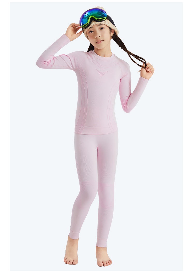 001 Ski Quick-Dry Clothing For Children Boys And Girls Same Style Outdoor Base Layer Knitted Seamless Thermal Underwear_voghion.com