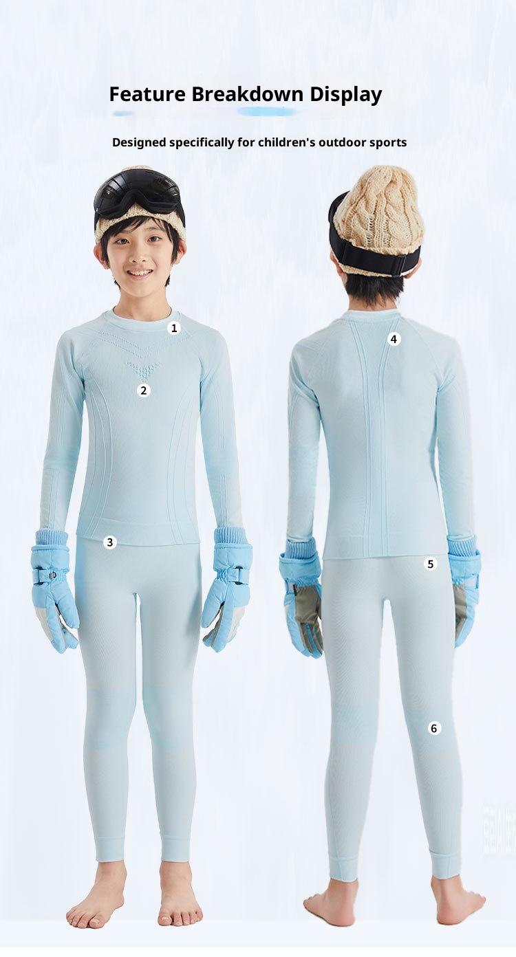 001 Children's Ski Quick-Dry Thermal Underwear For Boys And Girls Winter Snow Play Climbing Breathable Sleeve Long Pants_voghion.com