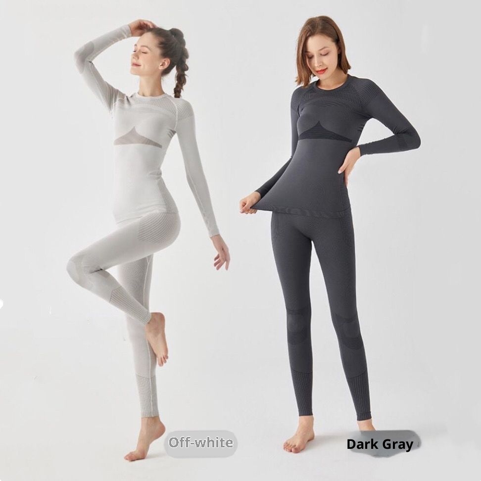 001 Set di abbigliamento da corsa a compressione traspirante e traspirante, abbigliamento da sci, intimo ad asciugatura rapida, intimo unisex_voghion.com