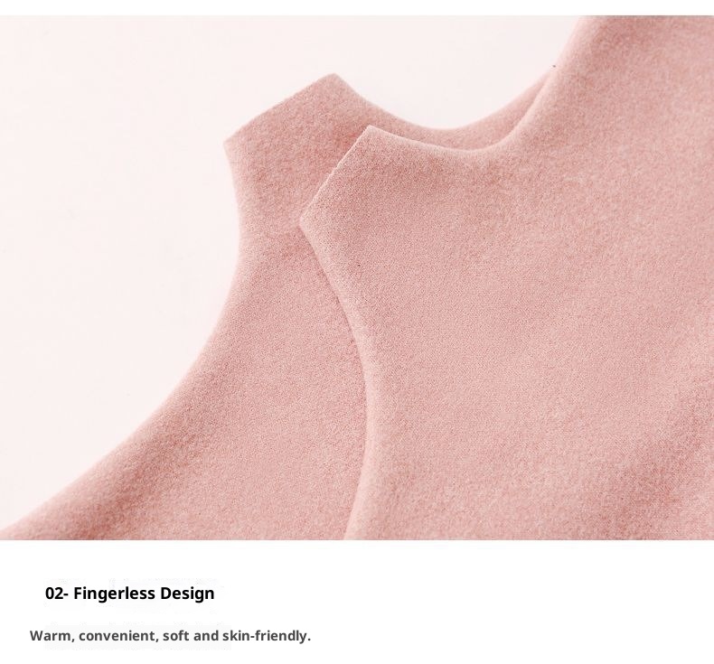 001 De Rong Thermal Half Flexible Writing Full Finger Gloves With Pocket Unisex Self-Heating Wrist Guard_voghion.com