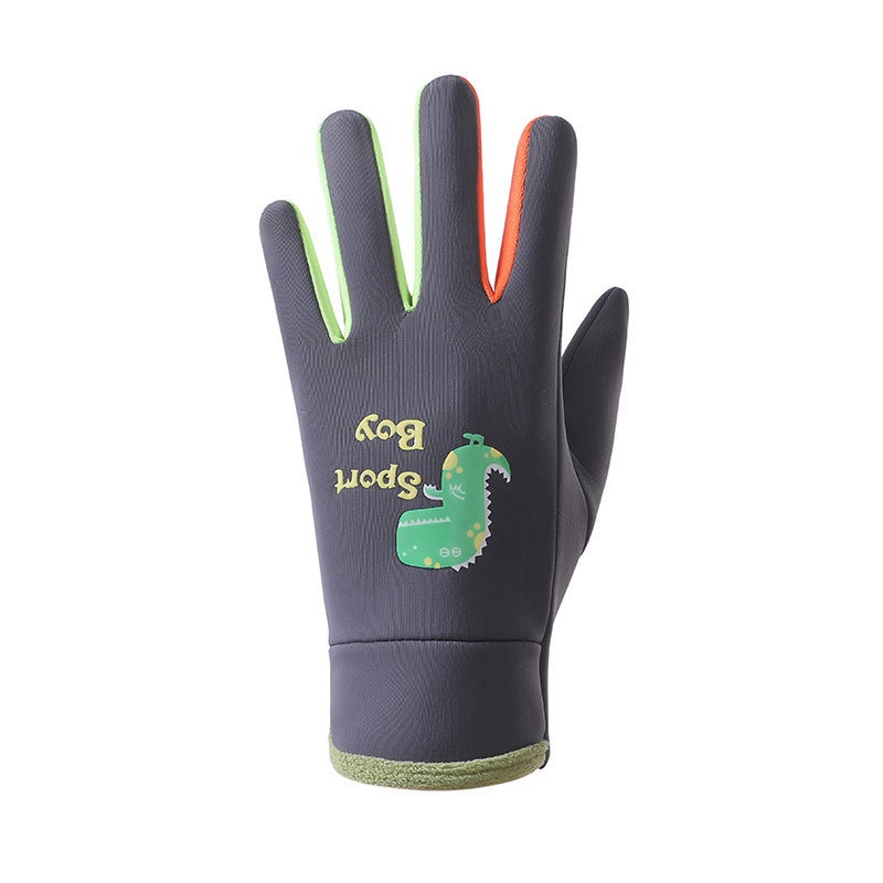 001 Winter Children's Warm Gloves Windproof Water-Resistant Boys And Girls Skiing Snow Play Fleece-Lined Cycling Outdoor_voghion.com