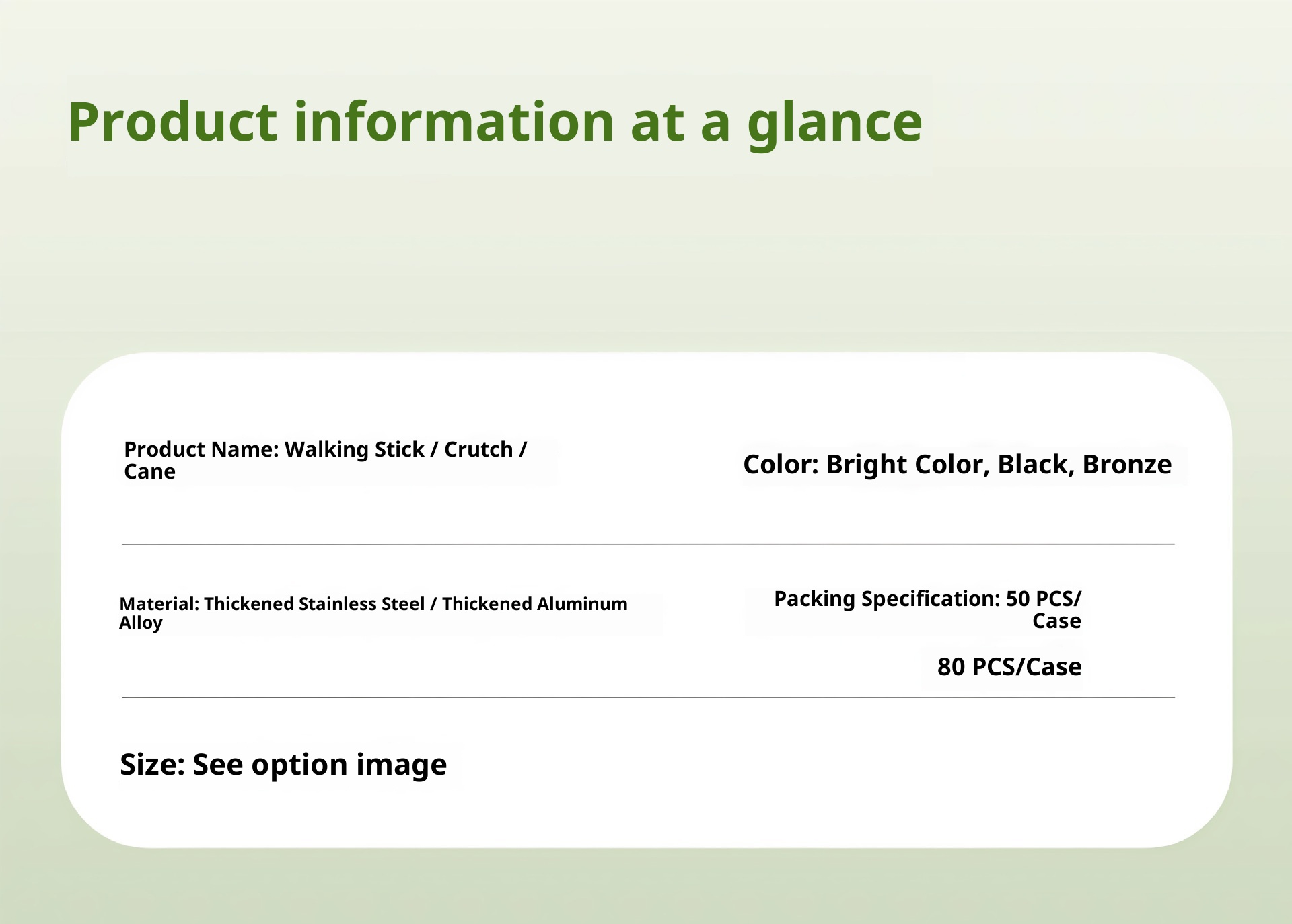 001 For Elderly, Thickened Anti-Slip Stick, Telescopic Adjustable Stainless Steel Aluminum Alloy Walking Stick_voghion.com