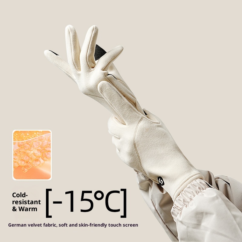 001 Damen-Ski-Innenhandschuh, Herbst, Fleece-gefüttert, winddicht, kältebeständig, Fahrrad-Innenfutter, Winter-Thermohandschuhe_voghion.com