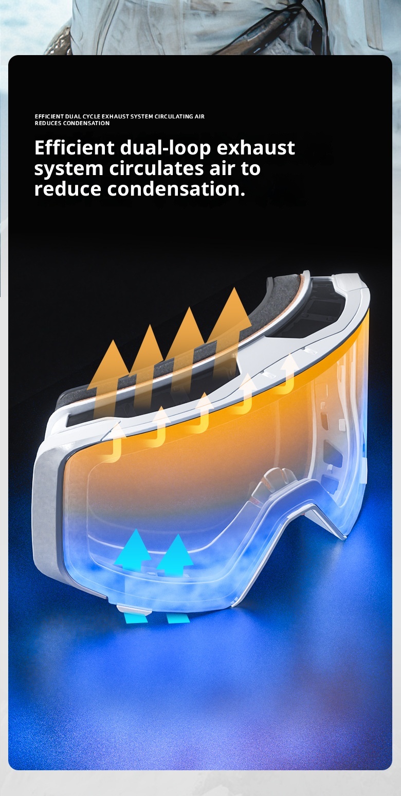 001 Flip Cover Color Changing Ski Anti-Fog Professional Outdoor Mountaineering Windproof Goggles Single And Double Board_voghion.com