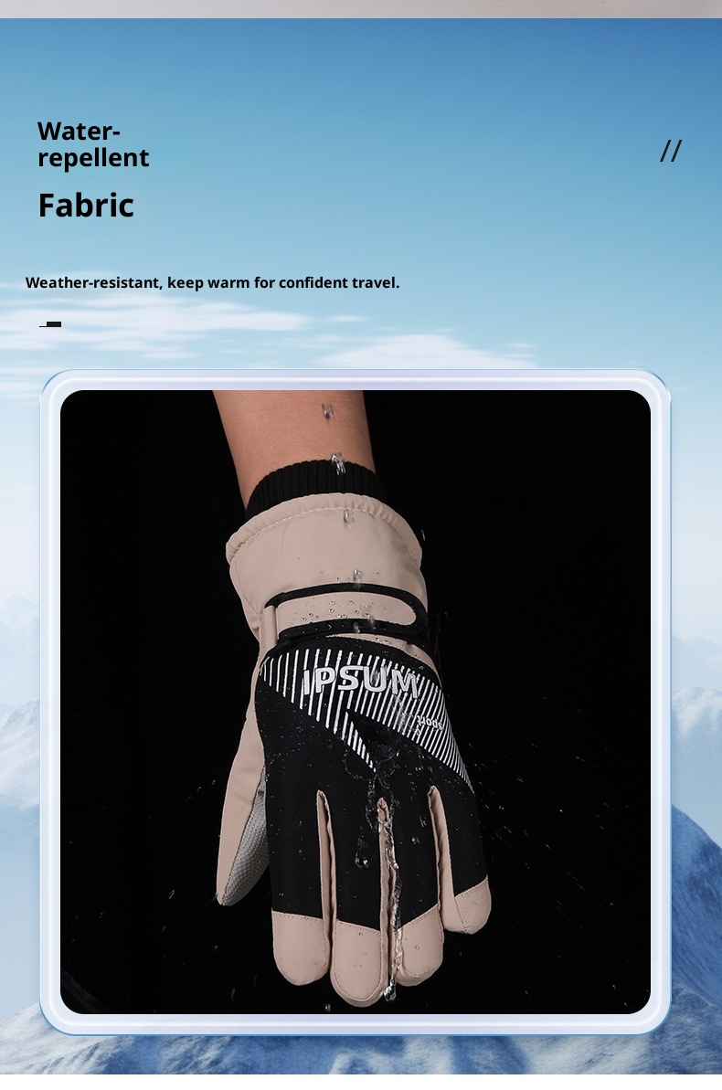 001 Neue, dicke Winterhandschuhe für Herren zum Skifahren und Radfahren, warm, fleecegefüttert, winddicht, wasserdicht, touchscreentauglich, modisch_voghion.com