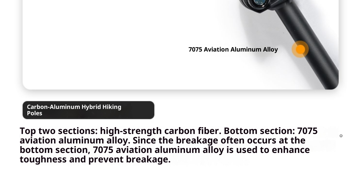 001 Sanfeng Ultra-light Fiber Trekking Poles Outdoor Telescopic Carbon Aluminum Alloy Walking Sticks Hiking Climbing_voghion.com