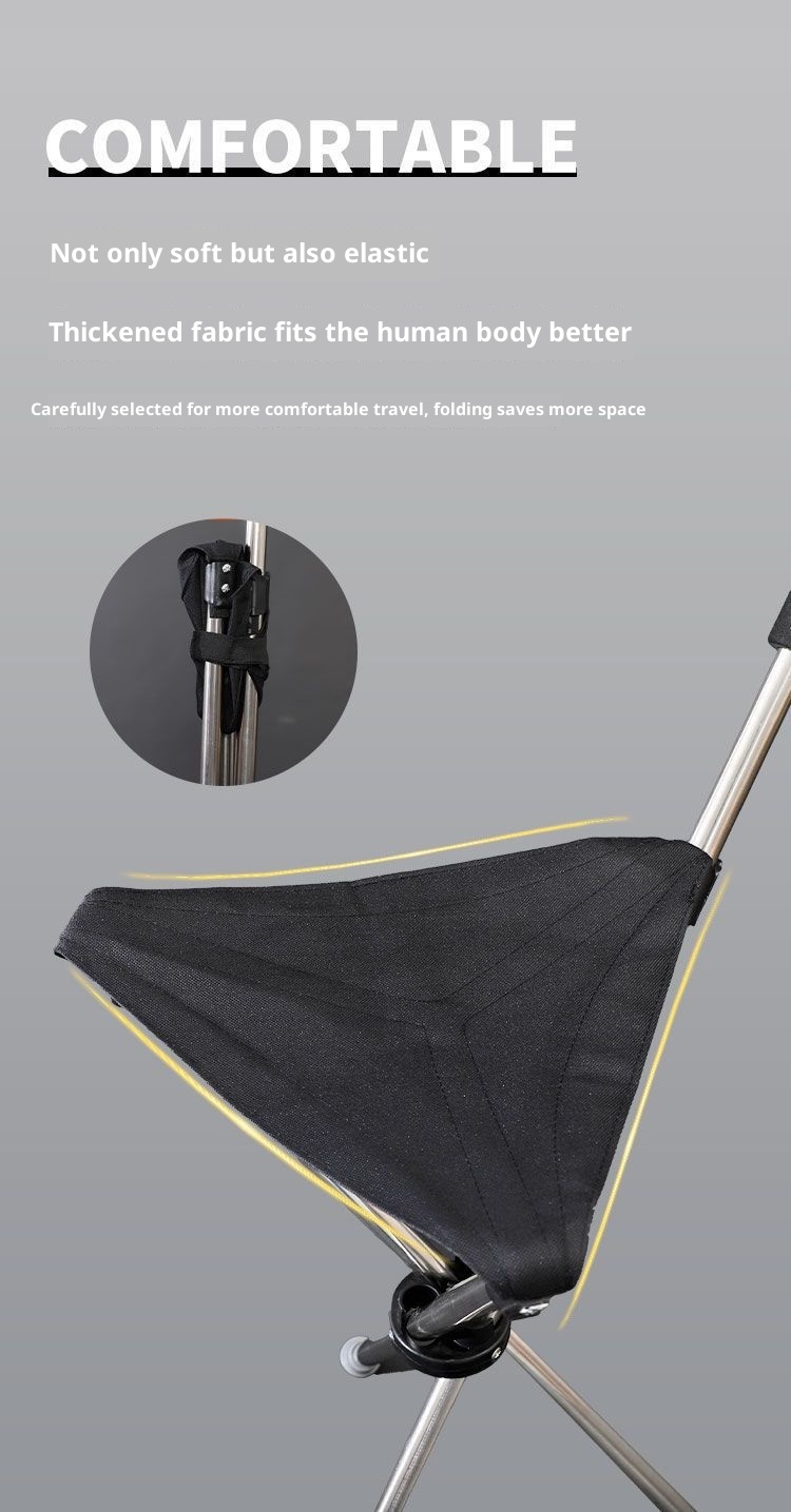 001 Telescopic Hiking Foldable Walking Lightweight Thickened Anti-fall Sitting Stick Triangle Seat Portable Stool_voghion.com