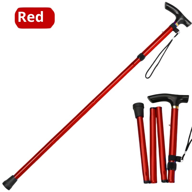 001 Faltbarer Gehstock für Senioren, multifunktionaler Wanderstock, Trekkingstock, leicht_voghion.com