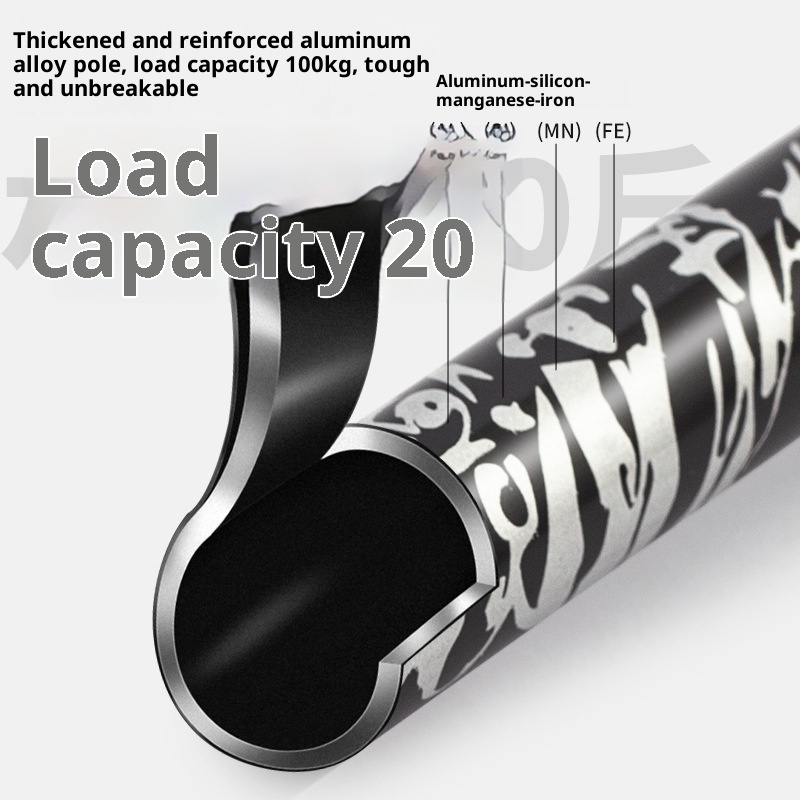 001 Bastone telescopico pieghevole leggero multifunzionale per arrampicata, escursionismo, camminata, antiscivolo_voghion.com