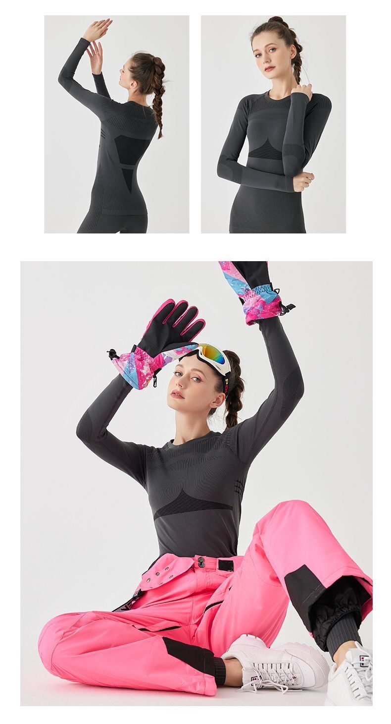 001 Set di abbigliamento da corsa a compressione traspirante e traspirante, abbigliamento da sci, intimo ad asciugatura rapida, intimo unisex_voghion.com