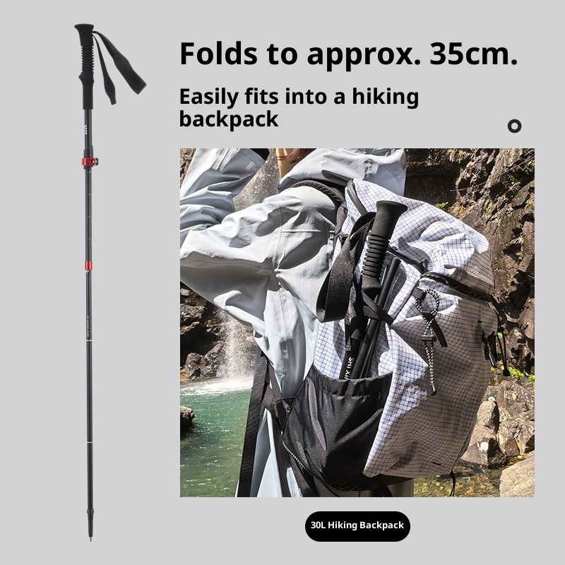 001 Bastone da passeggio professionale pieghevole in lega di alluminio 7075 per esterni, attrezzatura da escursionismo, ultraleggero, portatile, per uomo_voghion.com