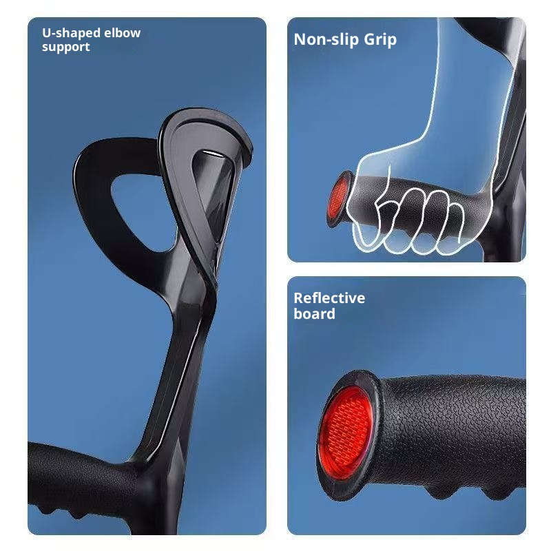 001 Dongfangwei tipo di braccio in lega di alluminio con cinghia per gomito per giovani stampelle pieghevoli antiscivolo doppie all'ingrosso in fabbrica_voghion.com