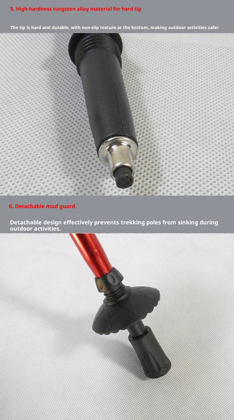 001 Trekking Pole Outdoor Multi-Functional Hiking Carbon Ultra-Light Telescopic Ultra-Short Three-Four Section Folding_voghion.com