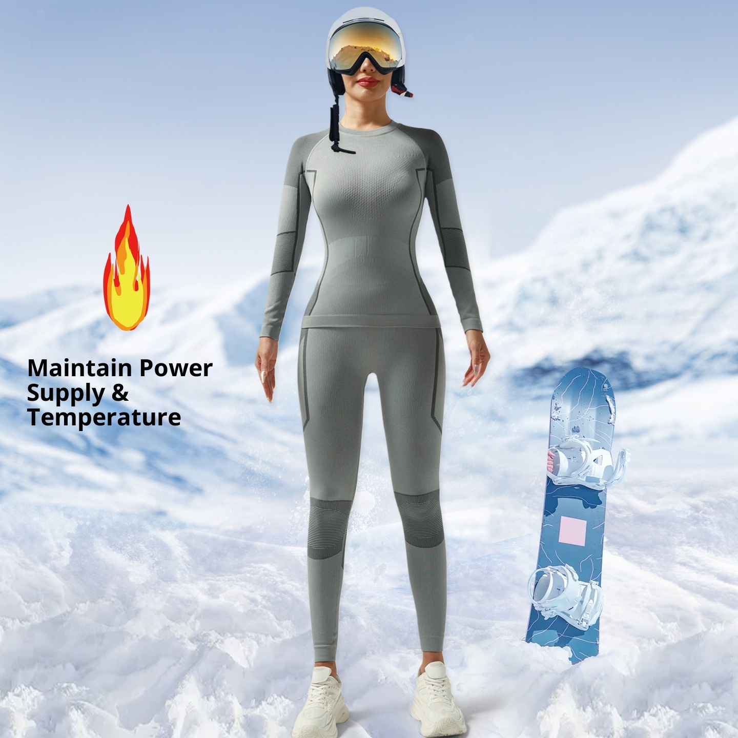 001 Intimo invernale senza cuciture, elastico, caldo, sportivo, aderente, da sci, per esterni, antifreddo_voghion.com