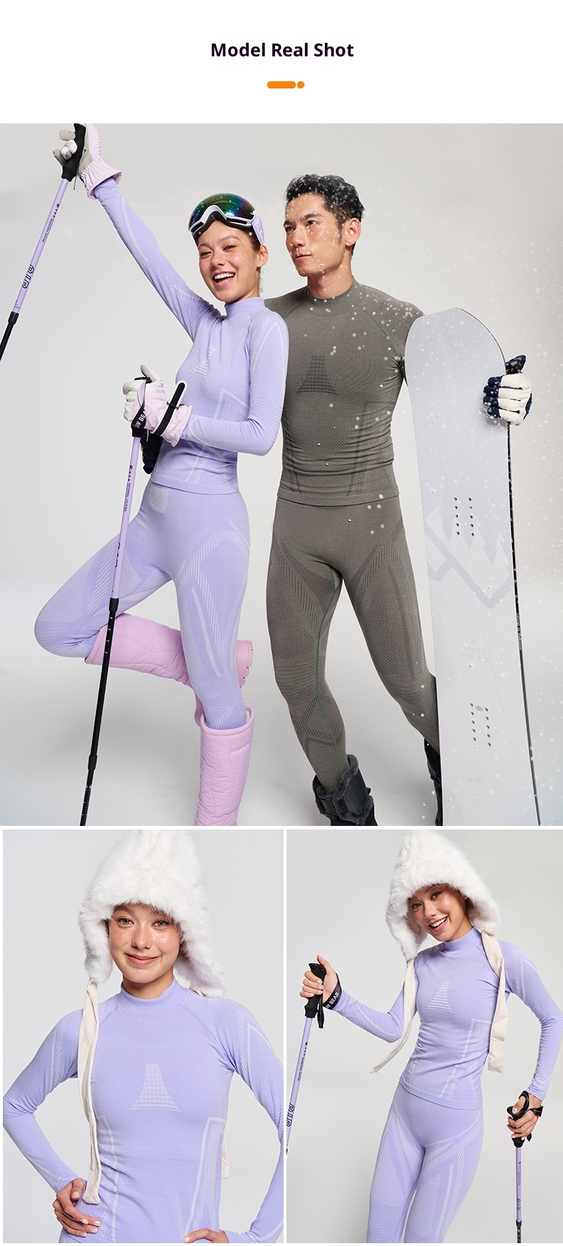 001 Neue Herbst-Winter-Skibekleidung, schnelltrocknend, für Damen und Herren, geeignet für Outdoor-Aktivitäten wie Skifahren, Radfahren und Wandern. Schweißableitend, warm und funktional._voghion.com