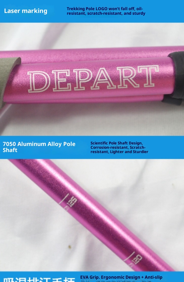 001 Mini bastone da passeggio in fibra di carbonio per bambini, leggero, pieghevole, da escursionismo, per esterni, portatile, attrezzatura da arrampicata_voghion.com