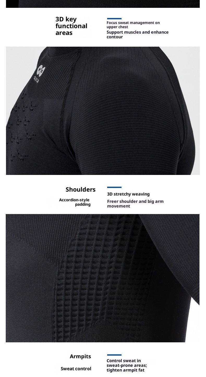 001 Men's Quick-Dry Skiing Jacket Winter Outdoor Cycling Running Mountaineering Sports Functional Compression Base Layer_voghion.com