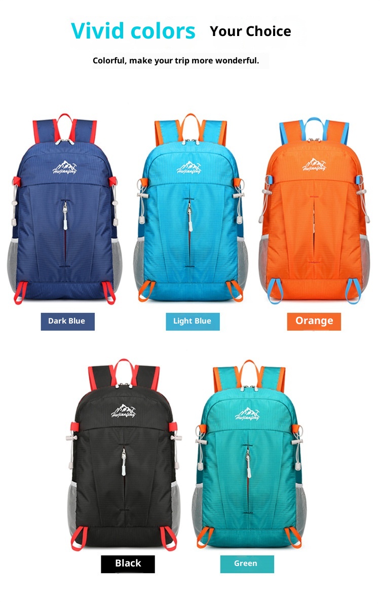 001 Cross-border Sport Outdoor Lichtgewicht Reis Draagbare Opvouwbare Tas Waterdichte Rugzak Voor Wandelen En Fietsen_voghion.com
