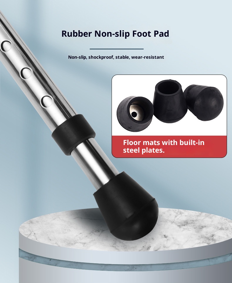 001 Bastone da passeggio portatile per anziani, multifunzionale, con seduta allargata, sgabello in canna, illuminazione in acciaio inossidabile ispessito_voghion.com