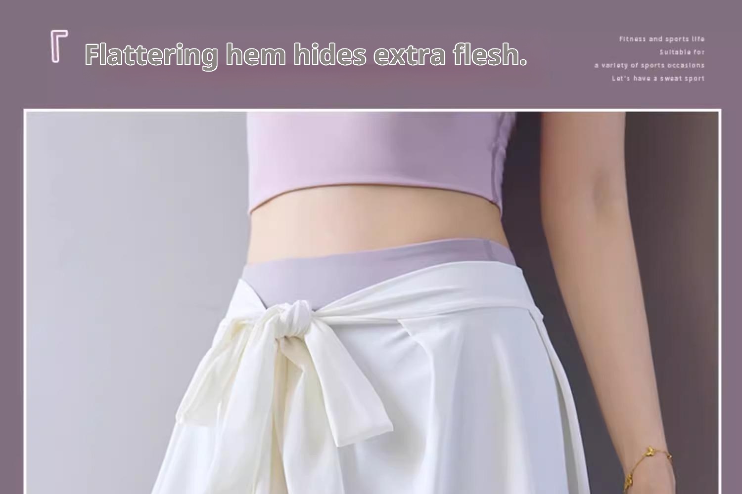 001 No More Embarrassment In Yoga Pants Covering Spring And Autumn One-Piece Detachable Short Skirt Sports Fitness_voghion.com