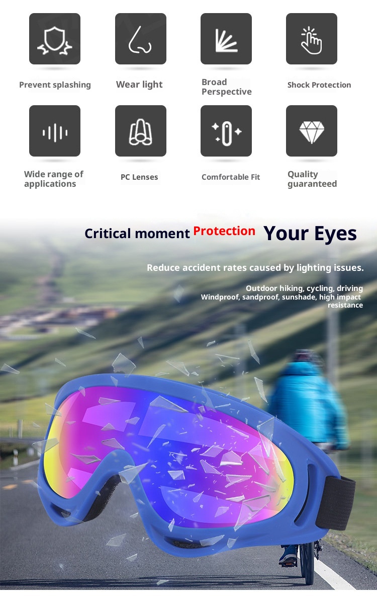 001 X400 Motorbril Tactisch Winddicht Zandbestendig Off-road Stootvast Skibril Buitensporten_voghion.com